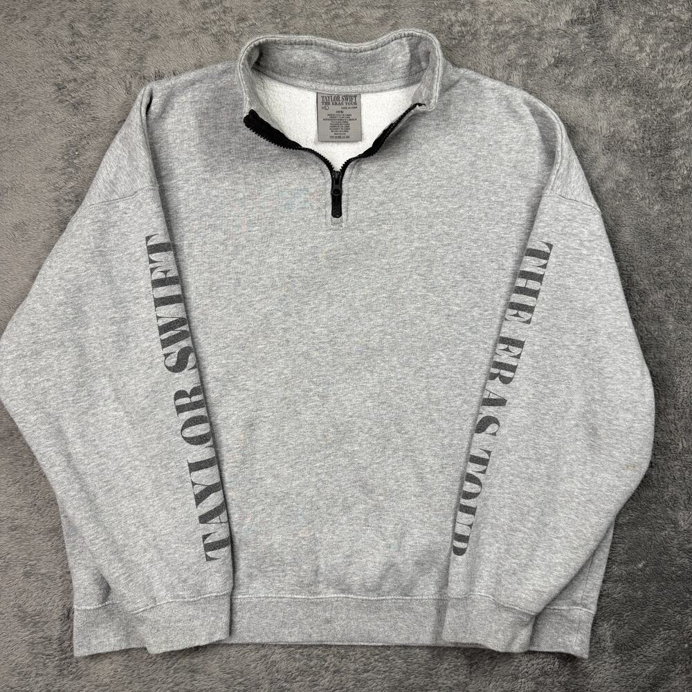 Taylor Swift Gray Quarter-Zip Sweatshirt